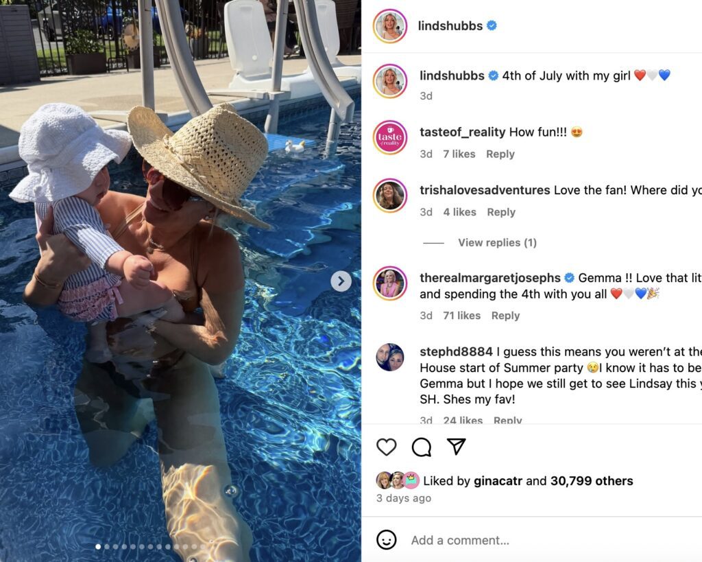 Lindsay Hubbard with Gemma on Instagram